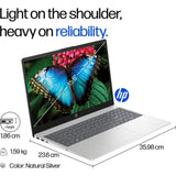 HP 39.62 Centimeter (15.6) 15-FD0640TU Micro Edge Anti Glare Diagonal Full HD Display Intel® Intel Core™ 5 120U Processor 16 GB/512 GB SSD/Windows 11 Home/MS Office Thin and Light Laptop (Natural Silver)