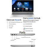 HP 39.62 Centimeter (15.6) 15-FD0682TU Micro Edge Anti Glare Diagonal Full HD Display 13th Gen Intel® Core™ 5 120U Processor 16 GB/512 GB SSD/Windows 11 Home/MS Office Thin and Light Laptop (Natural Silver)