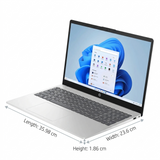 HP 39.62 Centimeter (15.6) 15-FD0962TU Micro Edge Anti Glare Diagonal Full HD Display 13th Gen Intel® Core™ i3-1315U Processor 8 GB/256 GB SSD/Windows 11 Home/MS Office Thin and Light Laptop (Natural Silver)