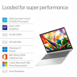 HP 39.62 Centimeter (15.6) 15-FD0962TU Micro Edge Anti Glare Diagonal Full HD Display 13th Gen Intel® Core™ i3-1315U Processor 8 GB/256 GB SSD/Windows 11 Home/MS Office Thin and Light Laptop (Natural Silver)