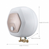 Bajaj Armor Series Contempo Neo 5 Star 2000 W For Bathroom Glass-lined Coating Non-Stick Heating Element Horizontal Electric Storage Water Geyser (2026 Model, White & Beige)