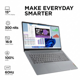 Lenevo 39.62 Centimeter (15.6) HD 15IRU8 (82X700M6IN) Full HD Anti Glare Display IdeaPad Slim 3 13th Generation Intel® Core™ i3-1315U Processor 8 GB/512 GB SSD/Intel Integrated UHD Graphics/Windows 11 Home/MS Office Thin and Light Laptop (Arctic Grey)