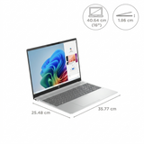 HP 40.64 Centimeter (16) OmniBook 5 16-AG1037AU Micro Edge Bezel Anti Glare Diagonal Full HD Display Next Gen AI AMD Ryzen™ AI 5 340 Processor 16 GB/512 GB SSD/Windows 11 Home/MS Office Thin and Light Laptop (Glacier Silver)