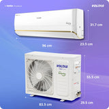 Voltas 1.5 Ton 3 Star Inverter Split AC (100% Copper, 6-in-1 Adjustable Cooling, Ice-Wash Technology, 2026 Model, 183INV Vertis Zephyr Gold)