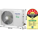 Voltas 1.50 T 185V Vertis Emerald 5 Star Anti-dust Filter Copper Condenser 5-in-1 Adjustable Convertible Inverter Split Air Conditioner (2023 Model, White)