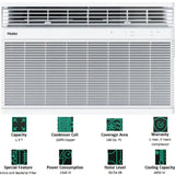 Haier 1.50 T HWU18TF-EW4BE-FS 4 Star Top Flow Copper Condenser, Micro Anti Bacterial Filter Fixed Speed Window Air Conditioner (2023 Model, White)