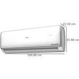 Haier 1.60 T HS19E-TXS5BE INV 5 Star Copper Condenser with Frost Self Clean Triple Inverter Plus 7 in 1 Easy Convertible Split Air Conditioner (2023 Model, White)