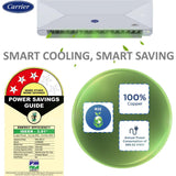Carrier 1.50 T 19K XPERT EDGE FXi 3 Star Alpha Hybridjet (2.0) CAI19PE3R35F0 Convertible 6 in 1 Flexi Cool Top HD Filter (Xpert) with PM 2.5 Micron Filter Inverter Split Air Conditioner (2025 Model, White)