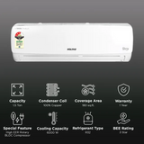Voltas 2 Ton 3 Star Inverter Split AC (243INV Vectra Elegant, 2026 Model, 5-in-1 Convertible Cooling Modes, 100% Copper Condenser, 2-Way Swing, Turbo Cooling, White)