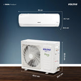 Voltas 2 Ton 3 Star Inverter Split AC (243INV Vectra Elegant, 2026 Model, 5-in-1 Convertible Cooling Modes, 100% Copper Condenser, 2-Way Swing, Turbo Cooling, White)