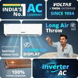 Voltas 2 Ton 5 Star Convertible 5-in-1 Inverter Split AC (2024/2026 Model, 245INV Vectra Plush, 100% Copper Condenser, 2-Way Swing, White)