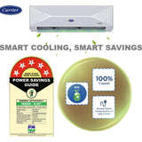 Carrier 2.0 T 24K XCEL LUMO Wi-Fi FXi 5 Star Alpha Hybridjet CAI24CL5R35W0 Convertible 6 in 1 Flexi Cool Conventional HD Filter with PM 2.5 Micron Filter Inverter Split Air Conditioner (2025 Model, White)