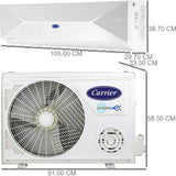 Carrier 2.0 T 24K XPERT LUMO FXi 3 Star Alpha Hybridjet (2.0) CAI24PL3R35F0 Convertible 6 in 1 Flexi Cool Top HD Filter (Xpert) with PM 2.5 Micron Filter Inverter Split Air Conditioner (2025 Model, White)