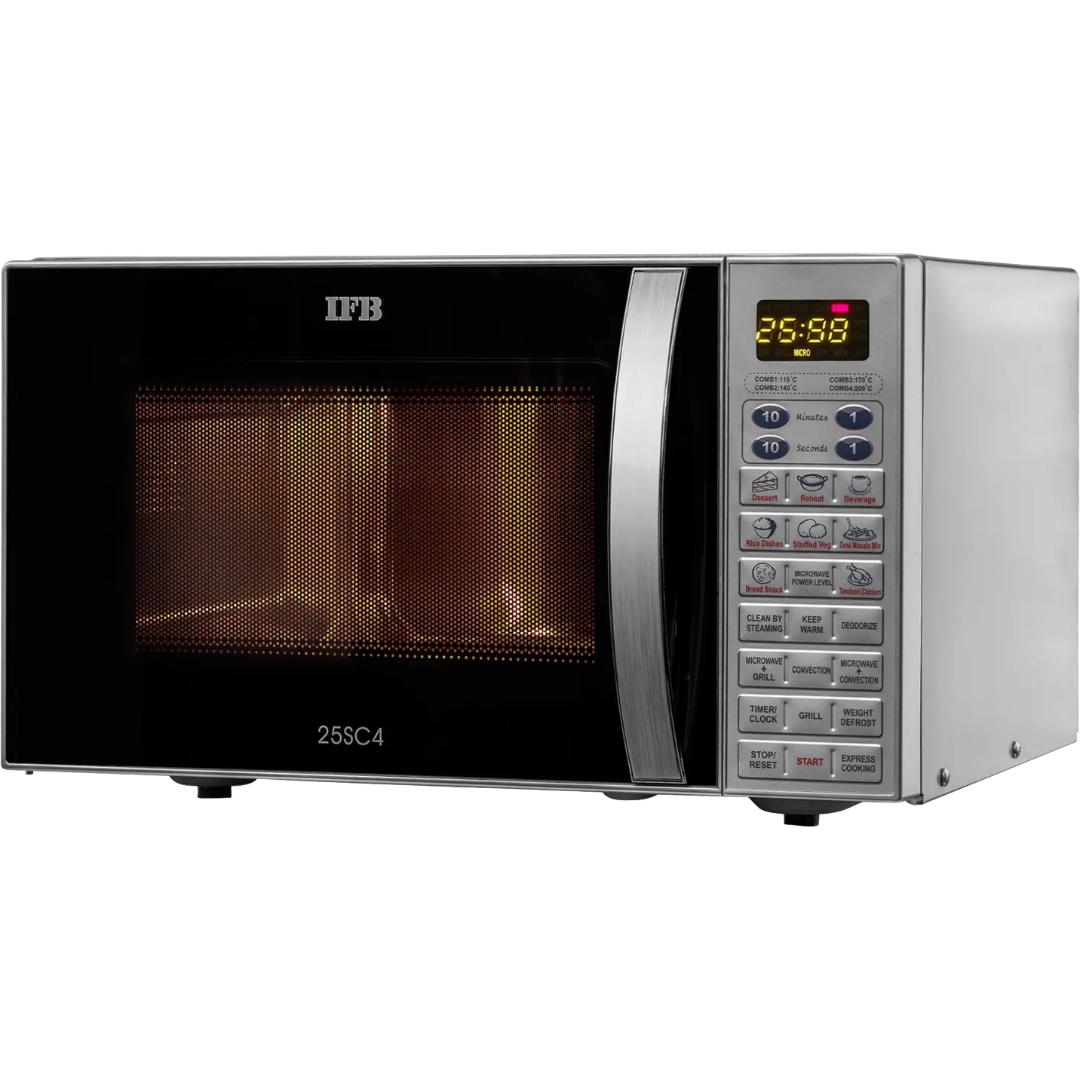 IFB 25.0 L 25SC4 26 Auto Cook Menu Convection Microwave Oven (Metallic Silver)