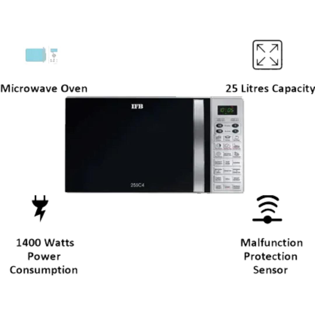 IFB 25.0 L 25SC4 26 Auto Cook Menu Convection Microwave Oven (Metallic