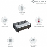 Bajaj 2000 W Rx-8 Heat Convector (260007) with Cool Touch Handle for Easy Mobility 2 Heat Setting Fan Convector Room Heater (White & Grey)