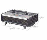 Bajaj 2000 W Rx-8 Heat Convector (260007) with Cool Touch Handle for Easy Mobility 2 Heat Setting Fan Convector Room Heater (White & Grey)