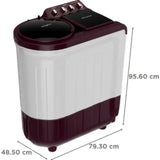 Whirlpool 7.0 Kg ACE 7.0 SUP SOAK (WINE) (30298) 5 Star with Super Soak Technology Semi Automatic Top Loading Washing Machine (Wine)