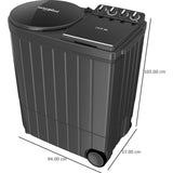 Whirlpool 11.0 Kg ACE XL 11 DMIX Graphite Grey (10YR) (30344) 5 Star 3D Scrub & Dynamix Technology Rat Protection with 3D Lint Filter Semi Automatic Top Loading Washing Machine (2024 Model, Graphite Grey)