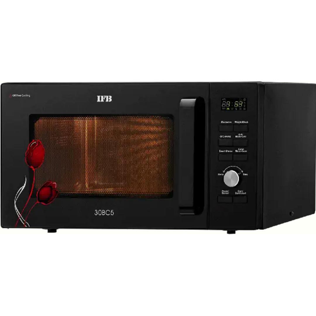IFB 30.0 L 30BC5 Oil Free Cooking with Steam Clean Convection Microwave Oven (Black)