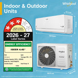 Whirlpool 2 Ton 3 Star 3D Cool Convertible 4-in-1 Inverter Split AC (2026 Model, 3D COOL 20T 3S INV EXP S6M3PP0 41506, Copper Condenser, Anti-Bacterial Filter, White)