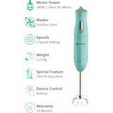 Bajaj 300 W HB 22 (410536) Single  Silent DC Motor & Additional Chopping Jar Hand Blender (Light Blue)