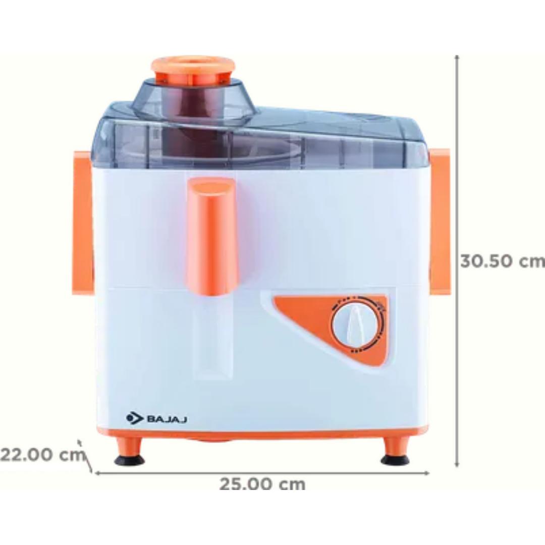 Bajaj Jars BAJAJ JX4 NEO JMG (410700) 450 W Speed Control 18000 RPM Motor Juicer Mixer Grinder (White Orange)