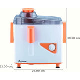 Bajaj 2 Jars BAJAJ JX4 NEO JMG (410700) 450 W 3 Speed Control 18000 RPM Motor Juicer Mixer Grinder (White & Orange)