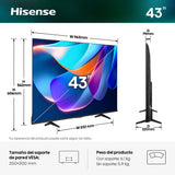 Hisense A6S Series 4K Ultra HD Dolby Vision AI 4k Upscaling & Game Mode Plus 60 Hz with VIDAA U8.5 OS & HDR10, HDR10+ Voice Remote Control Smart LED TV (2026 Edition, Black)