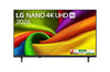 LG NU880 Series 4K Ultra HD WebOS 26 ThinQ 4K Super Upscaling with Filmmaker Mode™ AI Picture Pro Dolby Atmos VRR 60Hz Refresh Rate AI Magic Remote Control α7 AI 4K Gen9 Processor NanoCell LED TV (2026 Edition, Black)