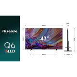 Hisense Q6S Series 4K Ultra HD Dolby Vision AI 4k Upscaling & Game Mode Plus 60 Hz with VIDAA U9 OS & HDR10+ Remote Control Smart QLED TV (2026 Edition, Black)