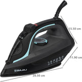 Bajaj MX 45 Steam Iron (440510) 2000 W Anti Drip and Anti Scale Technology Self Cleaning Anti Bacterial Non Stick Coated Sole Plate Steam Iron (Black & Grey)