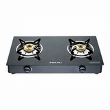 Bajaj 2 Burner 2BR-GP6 2 Burner (450500) Toughened Glass Top Stainless Steel & Glass Electric Manual Gas Stove Cooktop (Black)