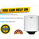 Voltas AquaM Series 5 Star 2000 W Copper Heating Element Overheat Protection with Water Proofing Vertical Electric Storage Water Geyser (2026 Model, White)