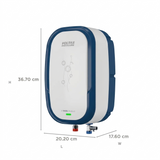 Voltas 3.0 L Insta Plus 3IPBOX 4610193 MF26 (4610023) 4 Star 2000W Vertical Mounting with Quartzline Technology Copper Condenser Instant Water Geyser (2026 Model, White & Navy Blue)