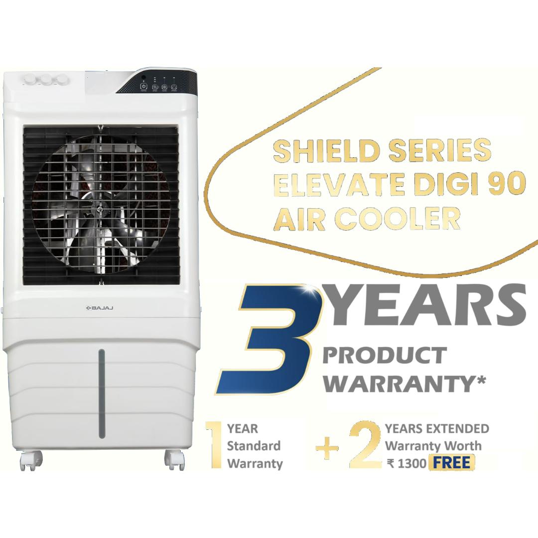 Bajaj L Elevate 90 (480150) Shield Series Honeycomb Pads with Duratuff Pro Motor Duramarine Pro Pump Anti Bacterial Hexacool Master Desert Air