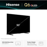 Hisense A6Q Series 4K Ultra HD Dolby Vision & 60 Hz 4K AI Upscaler VIDAA U8.5 OS & HDR10 / HDR10+ Remote Control Smart LED TV (Black)