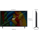 LG NANO83A6A 83A Series 4K Ultra HD ThinQ AI 4K Super Upscaling with Filmmaker Mode™ Dolby Atmos AI Magic Remote Control α7 AI Processor 4K Gen8 Processor WebOS 25 Smart Nanocell LED TV (2025 Edition, Black)