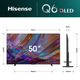 Hisense Q6S Series 4K Ultra HD Dolby Vision AI 4k Upscaling & Game Mode Plus 60 Hz with VIDAA U9 OS & HDR10+ Remote Control Smart QLED TV (2026 Edition, Black)