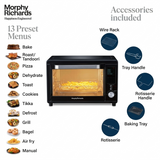 Bajaj 29.0 L 29RCAD Digi (510057) Rotisserie Rotisserie,Convection & Dehydrator Function In-Built Air-Fryer with Knob Control Oven Toaster Grill (OTG, Deep Blue)