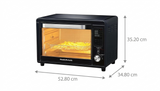 Bajaj 29.0 L 29RCAD Digi (510057) Rotisserie Rotisserie,Convection & Dehydrator Function In-Built Air-Fryer with Knob Control Oven Toaster Grill (OTG, Deep Blue)