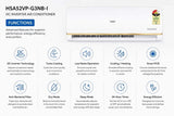 Haier 1.5 Ton 3 Star Hexa Inverter Split AC (2026 Model, 7-in-1 Convertible, Wi-Fi, Frost Self Clean, 100% Copper, HSA52VP-G3NB-I, White Gold)