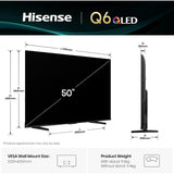 Hisense A6Q Series 4K Ultra HD Dolby Vision & 60 Hz 4K AI Upscaler VIDAA U8.5 OS & HDR10 / HDR10+ Remote Control Smart LED TV (Black)