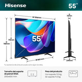 Hisense A6S Series 4K Ultra HD Dolby Vision AI 4k Upscaling & Game Mode Plus 60 Hz with VIDAA U8.5 OS & HDR10, HDR10+ Voice Remote Control Smart LED TV (2026 Edition, Black)