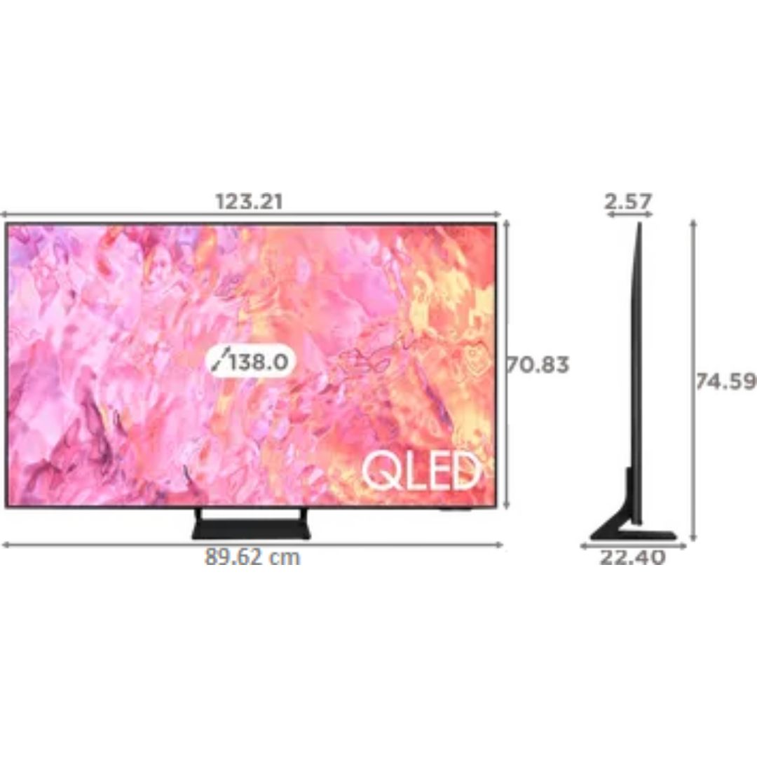 Samsung 138 Centimeter (55) QA55Q60CAKLXL 6 Series Quantum Processor Lite 4K Ultra HD with Bezel-less Display Tizen Smart QLED TV (Pantone Validated Color)