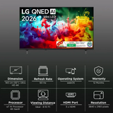 LG QNED70 Series 4K Ultra HD WebOS 26 ThinQ 4K Super Upscaling with Filmmaker Mode™ AI Picture Pro Dolby Atmos VRR 60Hz Refresh Rate AI Magic Remote Control α7 AI 4K Gen9 Processor evo QNED MiniLED TV (2026 Edition, Black)