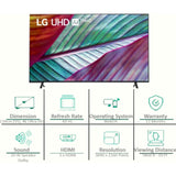 LG 139.7 Centimeter (55) 55UR7550PSC.ATR 4K Ultra HD ThinQ AI 4K Upscaling α5 AI 4K Gen6 Processor WebOS Smart LED TV (2023 Edition, Black)