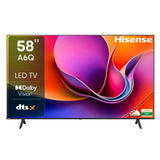 Hisense A6Q Series 4K Ultra HD Dolby Vision & 60 Hz 4K AI Upscaler VIDAA U8.5 OS & HDR10 / HDR10+ Remote Control Smart LED TV (Black)