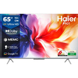 Haier 165 Centimeter (65) 65P7GT-P 4K Ultra HD AI Smart Voice by Google Assistant With Far-Field & Micro Dimming Smart Google LED TV (2024 Edition, Black)