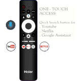 Haier 165 Centimeter (65) 65P7GT-P 4K Ultra HD AI Smart Voice by Google Assistant With Far-Field & Micro Dimming Smart Google LED TV (2024 Edition, Black)